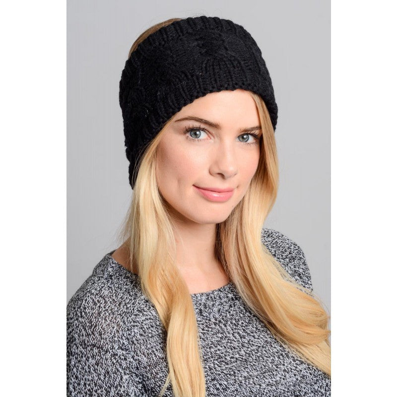 Black Cable Knit Headband - Bean Concept - Etsy
