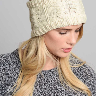OATMEAL WINTER KNITTED HEADBAND TURBAND - Bean Concept - Etsy