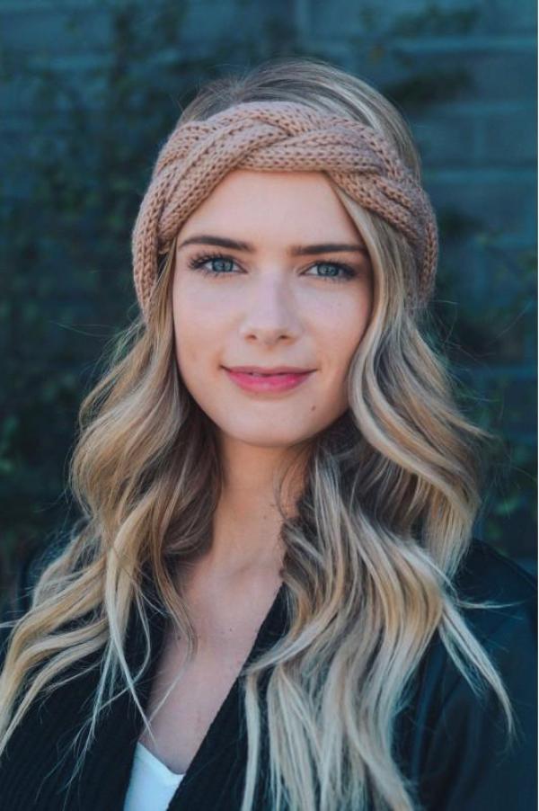 LIGHT BROWN CABLE KNIT HEADBAND - Bean Concept - Etsy