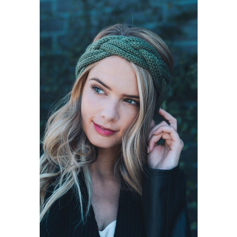 OLIVE GREEN CABLE HEADBAND - Bean Concept - Etsy