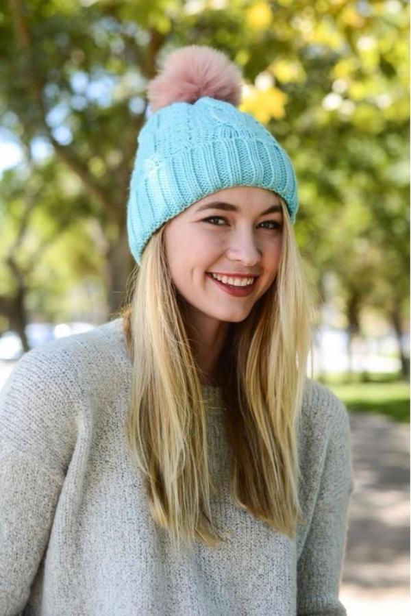 Cotton Candy Fur Pom Beanie - Bean Concept - Etsy