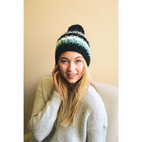 Color Block Knit Beanie - Bean Concept - Etsy