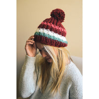 Color Block Knit Beanie - Bean Concept - Etsy