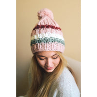 Color Block Knit Beanie - Bean Concept - Etsy