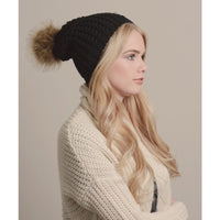 MOCHA BROWN FUR POM BEANIE - Bean Concept - Etsy