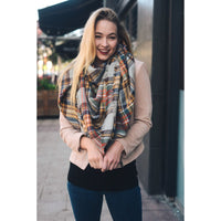 Plaid Blanket Scarf - Bean Concept - Etsy