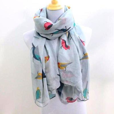 Gray Bird Scarf - Bean Concept - Etsy