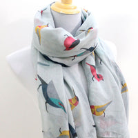 Gray Bird Scarf - Bean Concept - Etsy