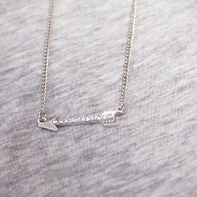 Crystal Arrow Necklace in Gold or Silver - Bean Concept - Etsy