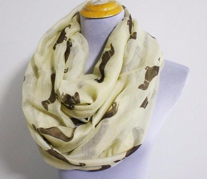 Dachshunds Dog Scarf Infinity Scarf - Bean Concept - Etsy