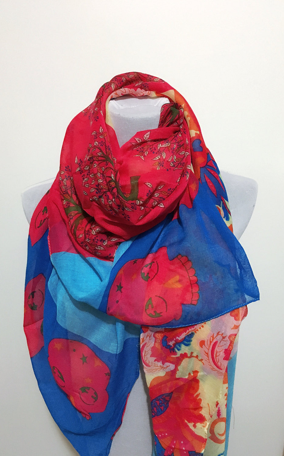 Skull and Tree Infinity Scarf - Bean Concept - Etsy