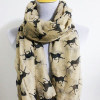Khaki Horse Scarf - Bean Concept - Etsy