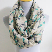 Mint Green Mini Horse Infinity Scarf - Bean Concept - Etsy