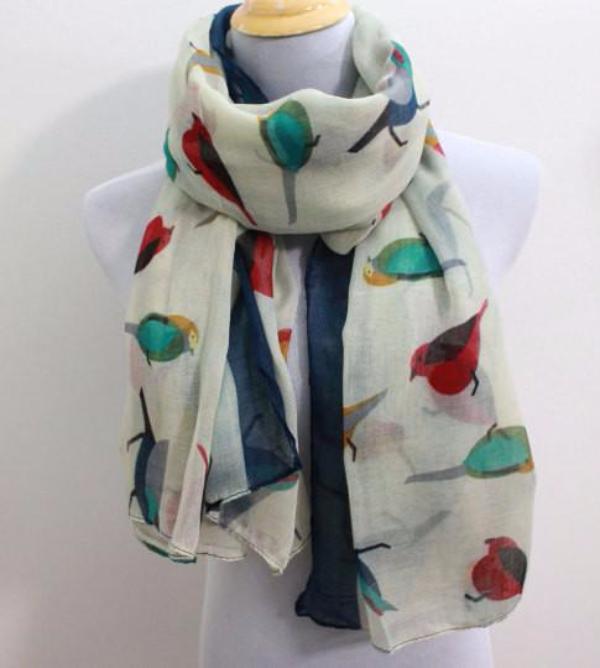 Beige Little Bird Scarf - Bean Concept - Etsy