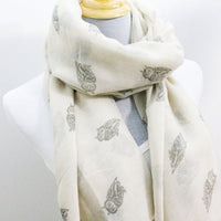 Light Beige Owl Scarf - Bean Concept - Etsy