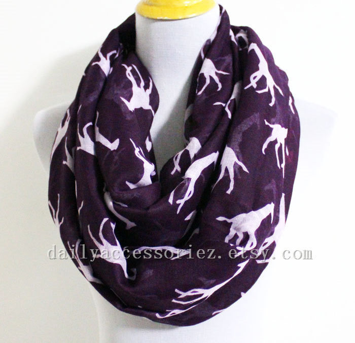 Gray Giraffe Infinity Scarf - Bean Concept - Etsy