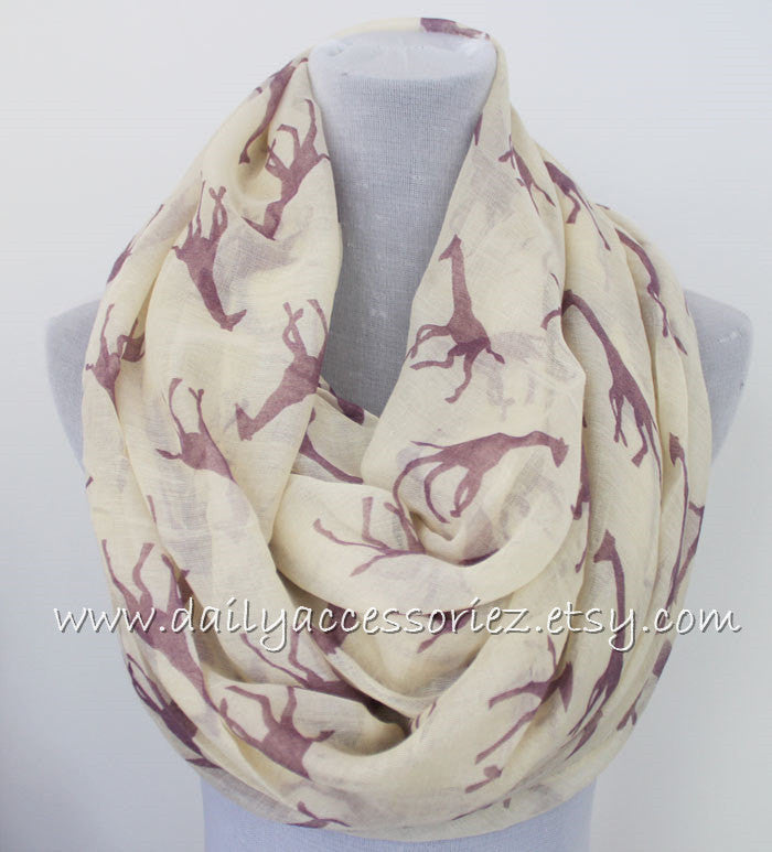 Gray Giraffe Infinity Scarf - Bean Concept - Etsy