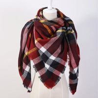Yellow Tartan Blanket Scarf - Bean Concept - Etsy