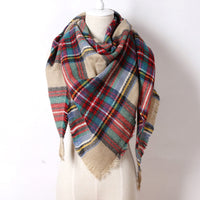 Plaid Blanket Scarf - Bean Concept - Etsy