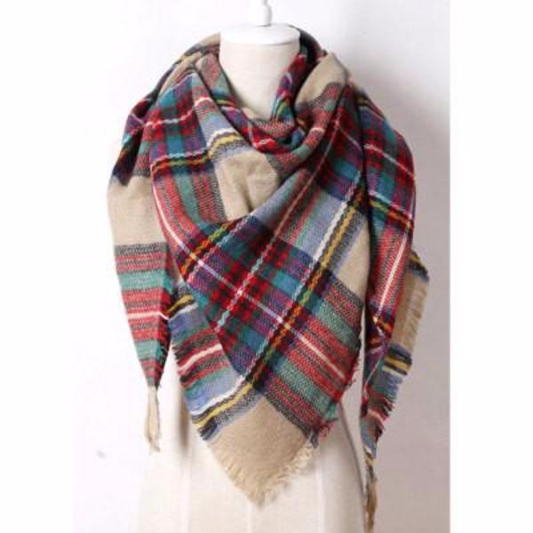 Beige blanket scarf - Bean Concept - Etsy