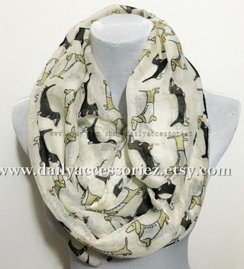 Gray Dachshunds Scarf - Bean Concept - Etsy