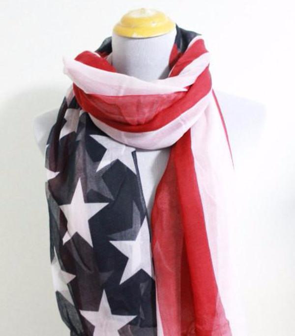 American Flag Scarf - Bean Concept - Etsy