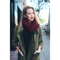 knit scarf Burgundy Red Knit Scarf - Bean Concept - Etsy
