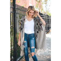 Heathered Argyle Knit Rauna Wraps - Bean Concept - Etsy