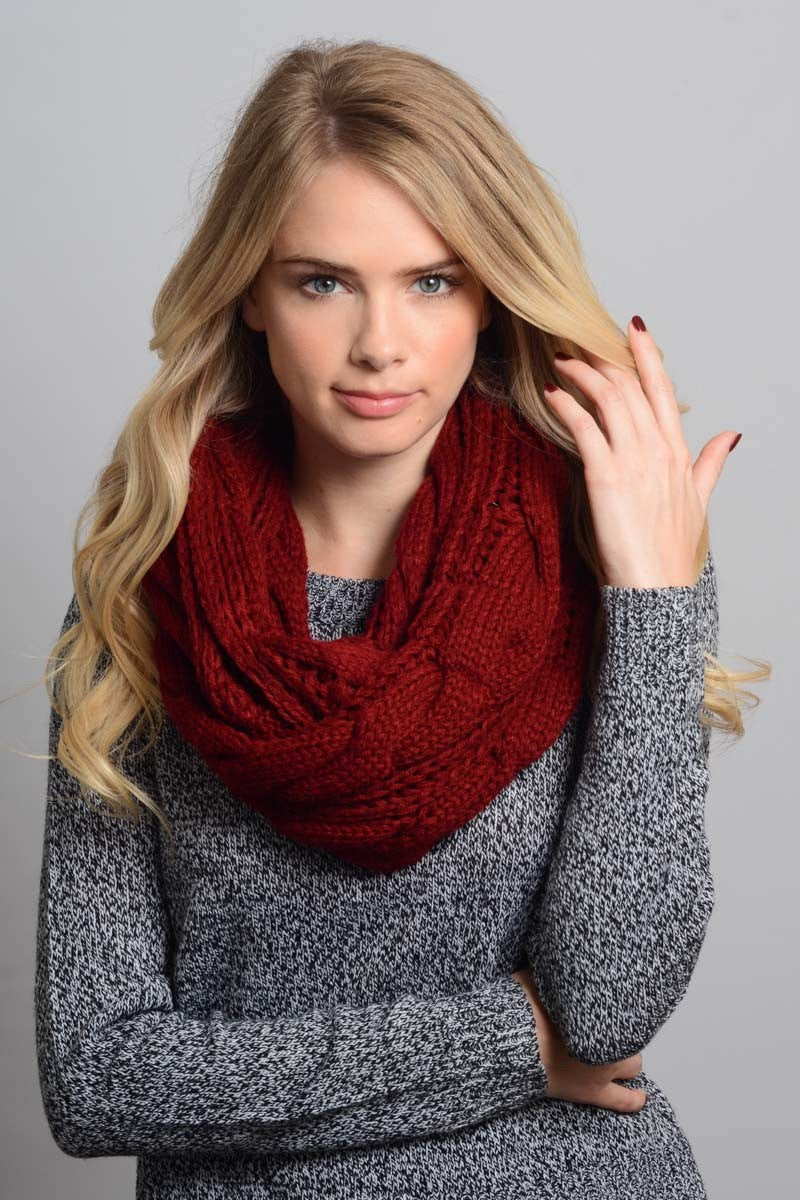Black Cable Knit Scarf - Bean Concept - Etsy