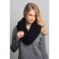 Black Cable Knit Scarf - Bean Concept - Etsy