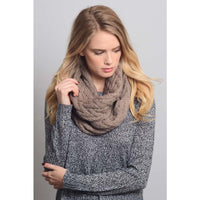 Beige Herringbone Knit Infinity Scarf - Bean Concept - Etsy