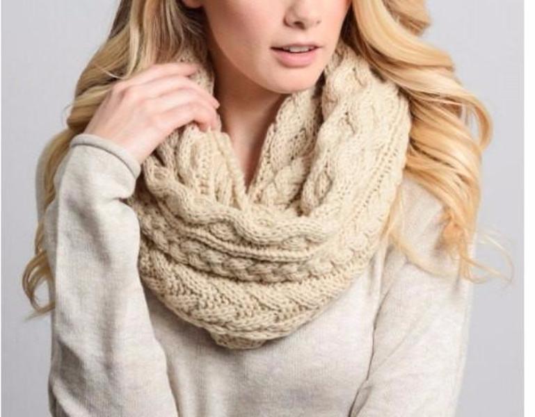 Cozy Cable Knit Scarf - Bean Concept - Etsy