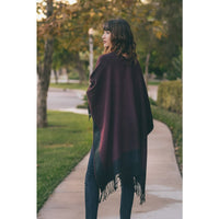 Burgundy Red Reversible Blanket Scarves - Bean Concept - Etsy