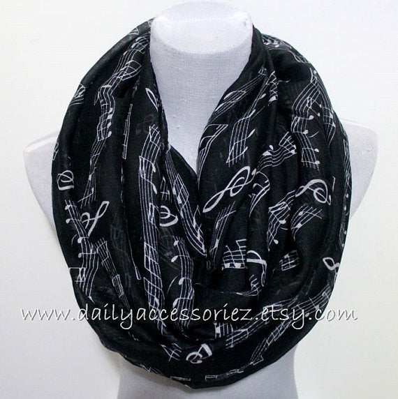Music Note Scarf - Bean Concept - Etsy