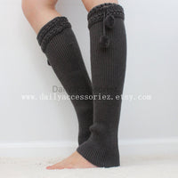 heather gray womens leg warmers - Bean Concept - Etsy