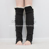 black womens leg warmers - Bean Concept - Etsy