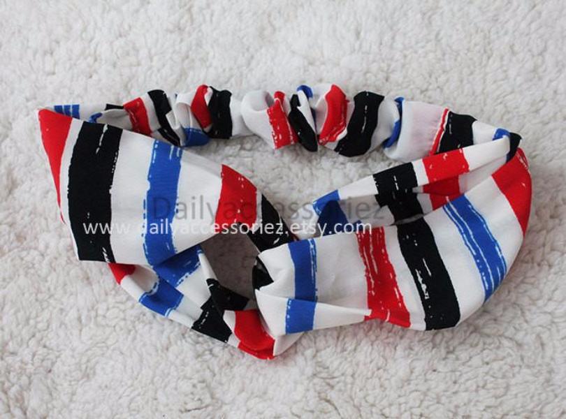 striped workout headband - Bean Concept - Etsy