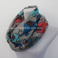 Gray Elephant Infinity Scarf - Bean Concept - Etsy