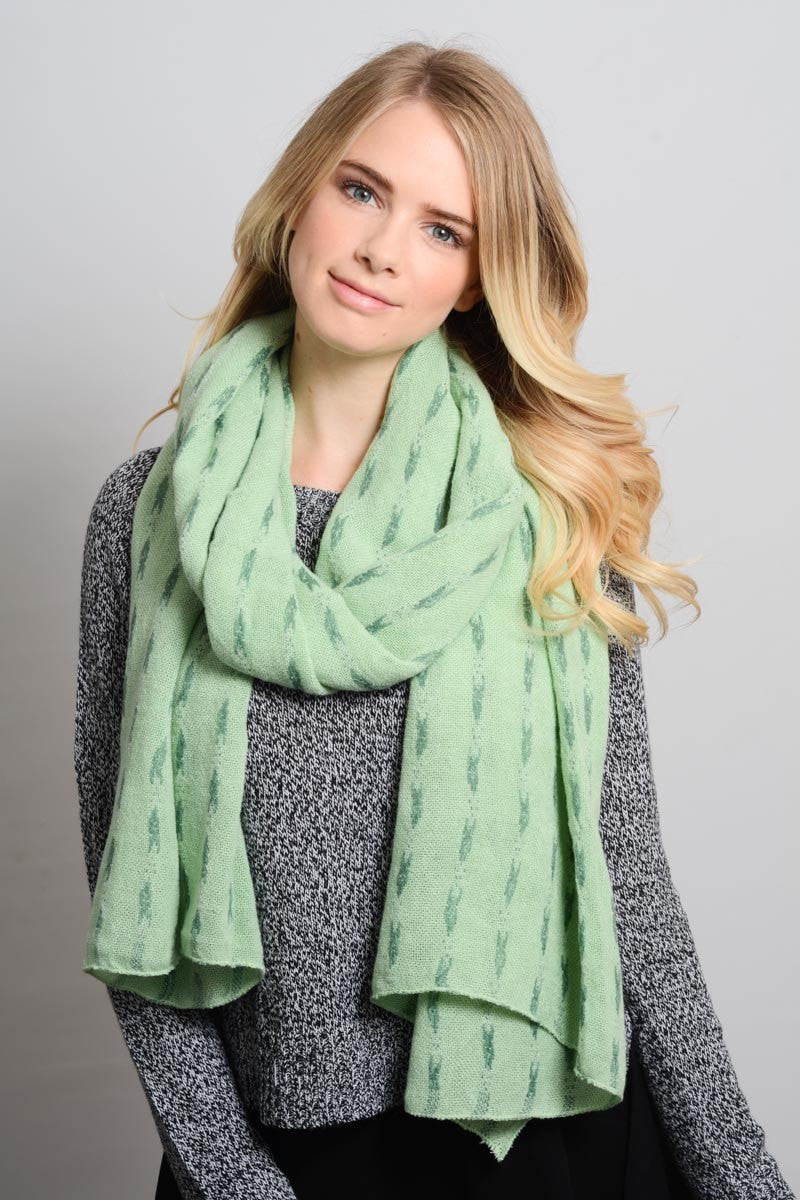 Mint Green Knitted Scarf - Bean Concept - Etsy