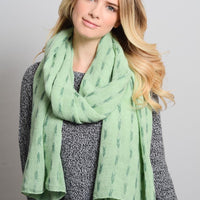 Mint Green Knitted Scarf - Bean Concept - Etsy