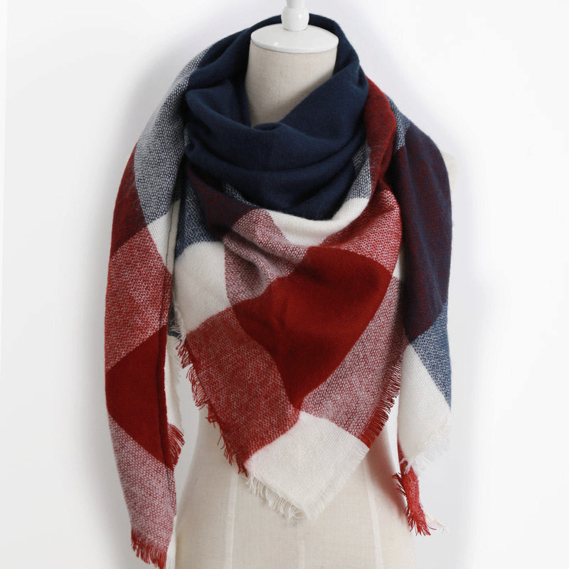 Plaid Blanket Scarf - Bean Concept - Etsy