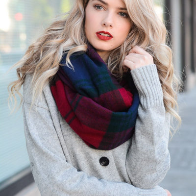 Red Plaid Blanket Scarf - Bean Concept - Etsy