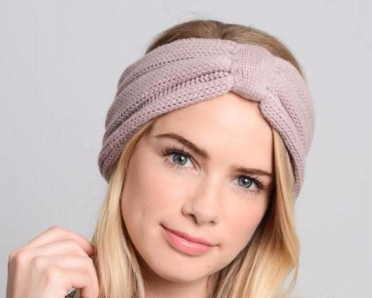 Light Pink Knitted Headband - Bean Concept - Etsy