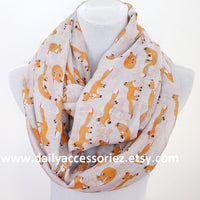 Gray Fox Infinity Scarf - Bean Concept - Etsy