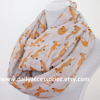 Gray Fox Infinity Scarf - Bean Concept - Etsy