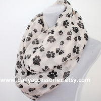 Dog Paws Infinity Scarf - Bean Concept - Etsy