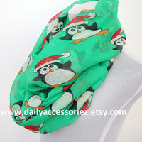 Christmas Penguin Infinity Scarf - Bean Concept - Etsy