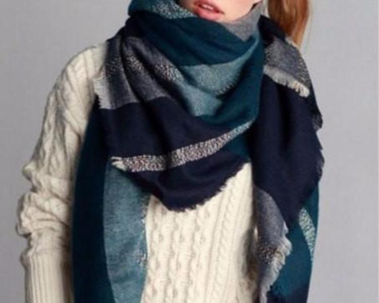 Green Blanket Scarf - Bean Concept - Etsy