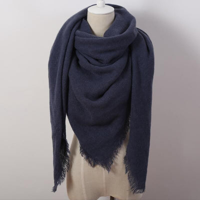Navy Blue Blanket Scarf - Bean Concept - Etsy