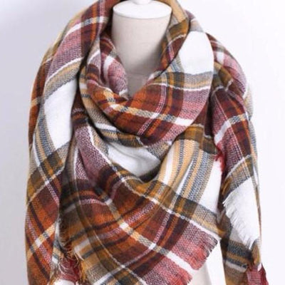 Tartan Plaid Blanket Scarf - Bean Concept - Etsy